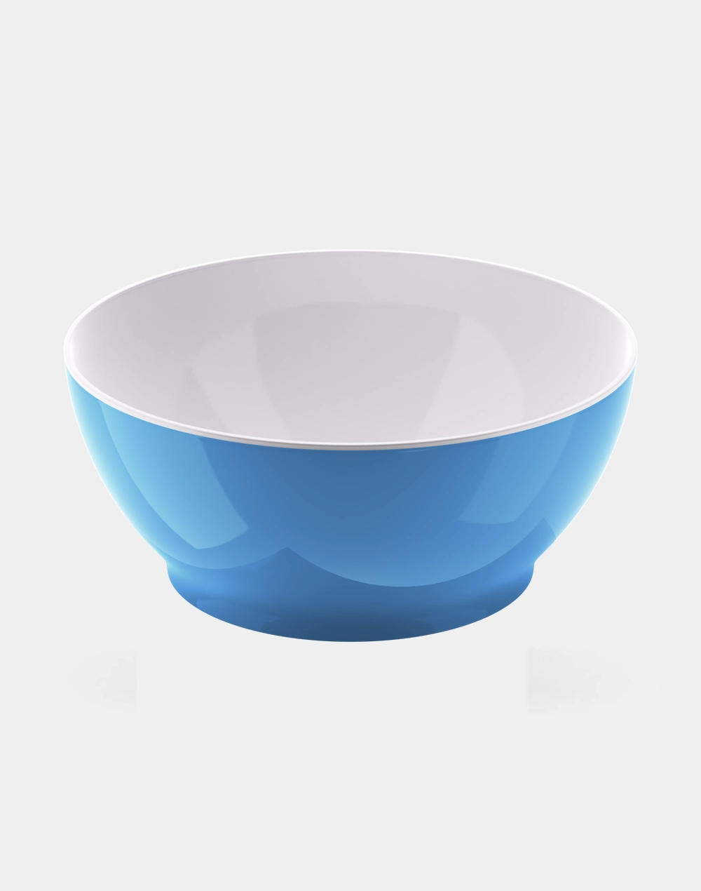 Ensaladera de Plástico Bi-Color 4 L para Ensaladas y Botanas, Libre de BPA, Apta para Microondas y Lavavajillas