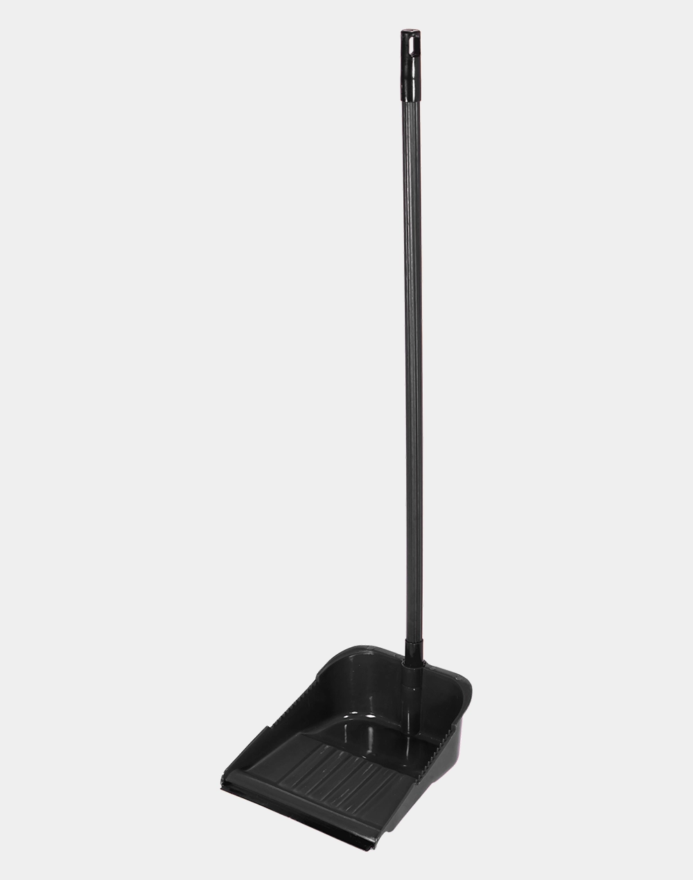 Recogedor Fijo de Plástico Negro con Base Amplia, Limpieza Eficiente y Resistente